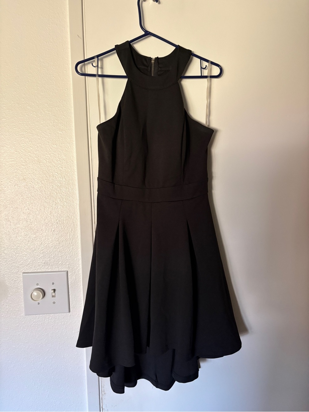 Windsor Black High-Neck High-Low Dress